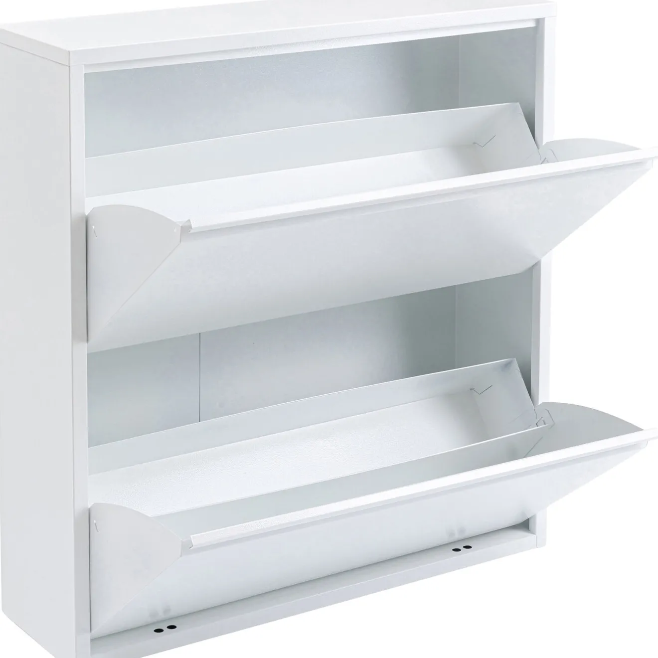 KARE Design Rangements À Chaussures Rabattables|Meuble À Chaussures Caruso 2 Double Blanc