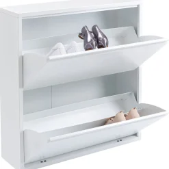 KARE Design Rangements À Chaussures Rabattables|Meuble À Chaussures Caruso 2 Double Blanc