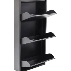 KARE Design Rangements À Chaussures Rabattables|Meuble À Chaussures Caruso 3 Anthracite (Mo)