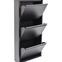 KARE Design Rangements À Chaussures Rabattables|Meuble À Chaussures Caruso 3 Anthracite (Mo)