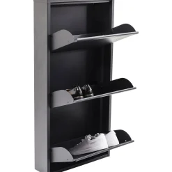 KARE Design Rangements À Chaussures Rabattables|Meuble À Chaussures Caruso 3 Anthracite (Mo)