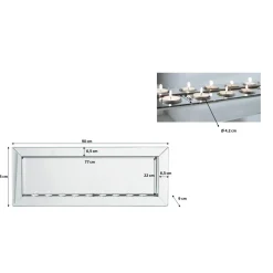 KARE Design Miroirs Muraux|Miroir Big Beauty Candle Light 90X35Cm