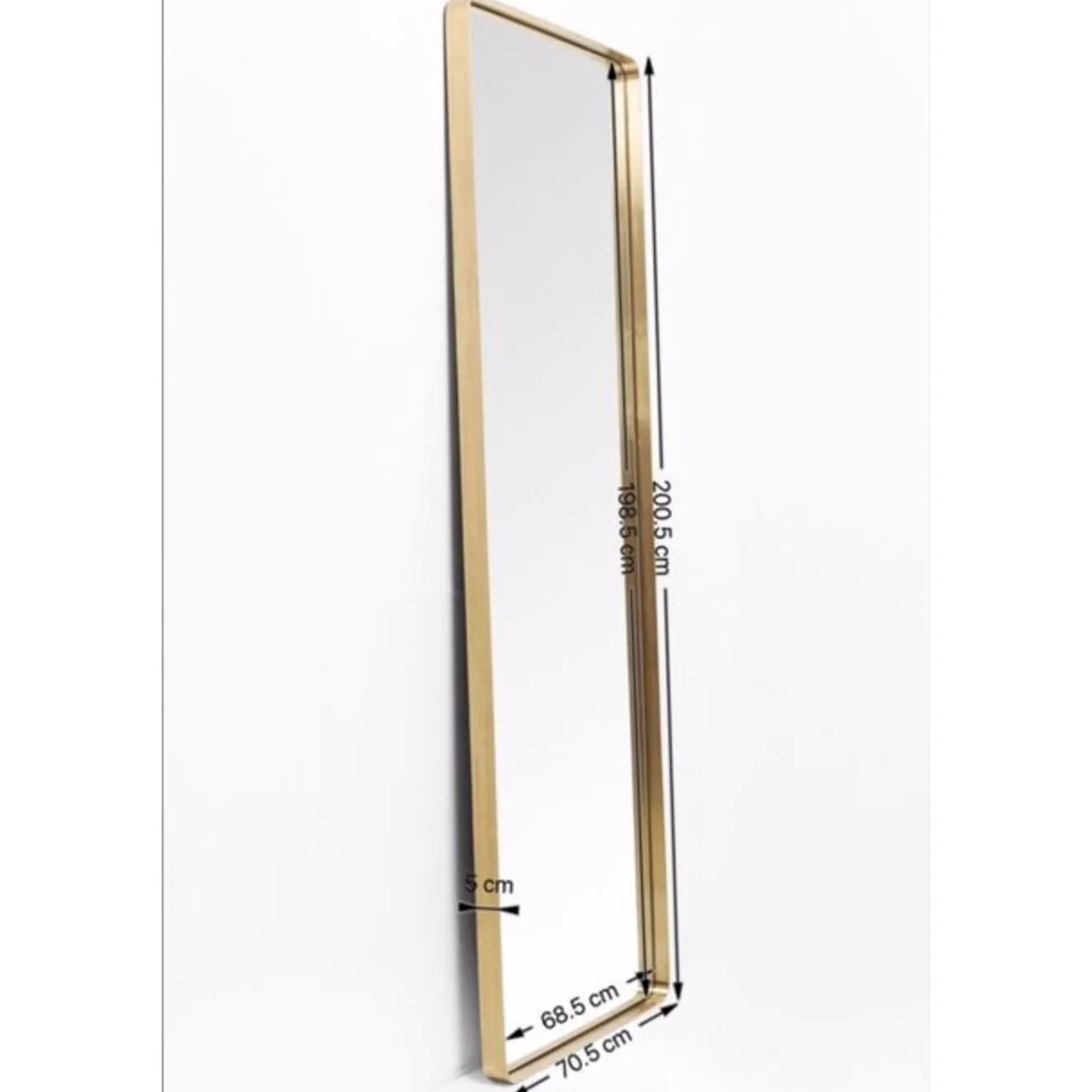 KARE Design Miroirs Muraux|Miroir Curve Mo Laiton 70X200Cm