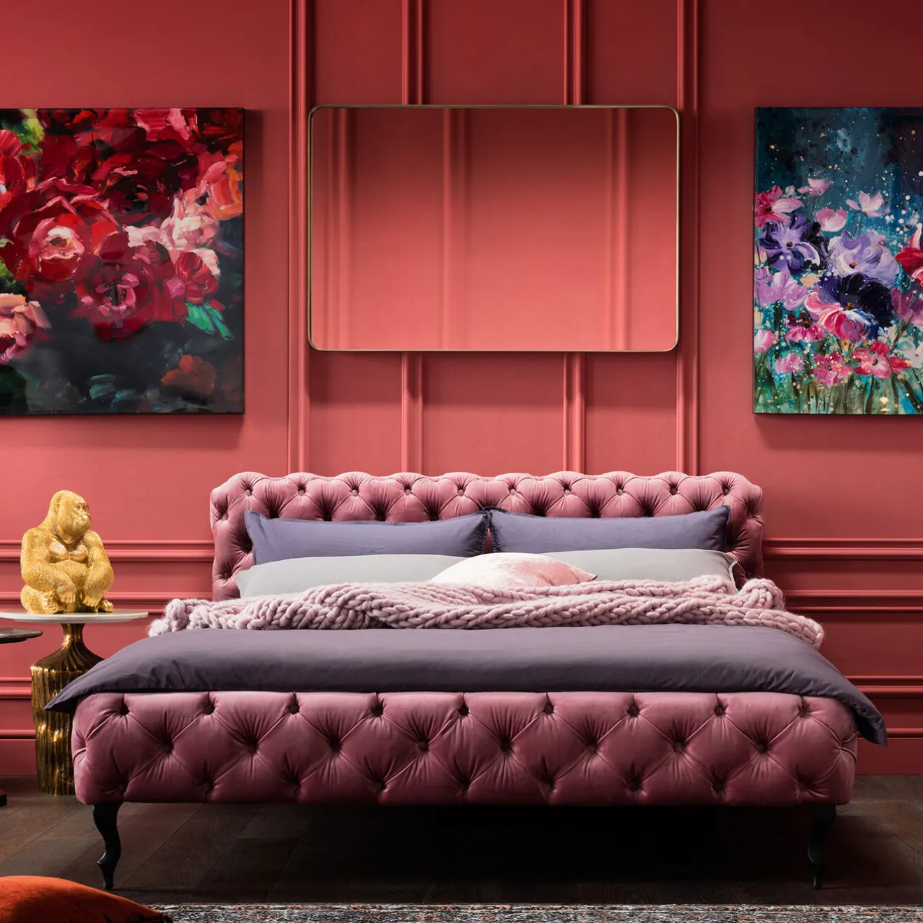 KARE Design Miroirs Muraux|Miroir Curve Rectangulaire Laiton 80X120Cm