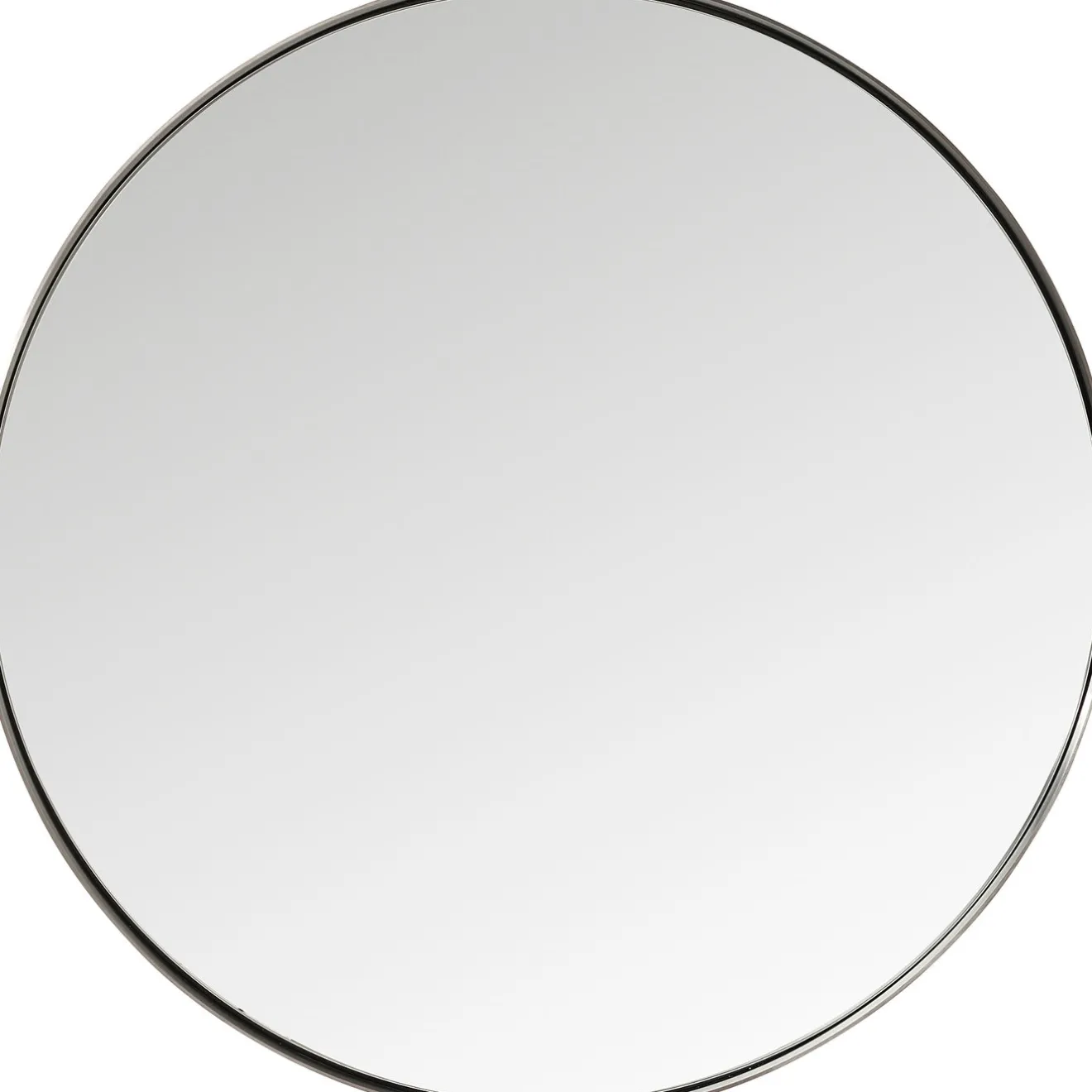 KARE Design Miroirs Muraux|Miroir Curve Rond Acier Nature O100Cm