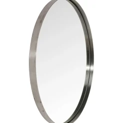 KARE Design Miroirs Muraux|Miroir Curve Rond Acier Nature O100Cm