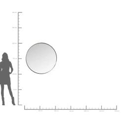 KARE Design Miroirs Muraux|Miroir Curve Rond Acier Nature O100Cm