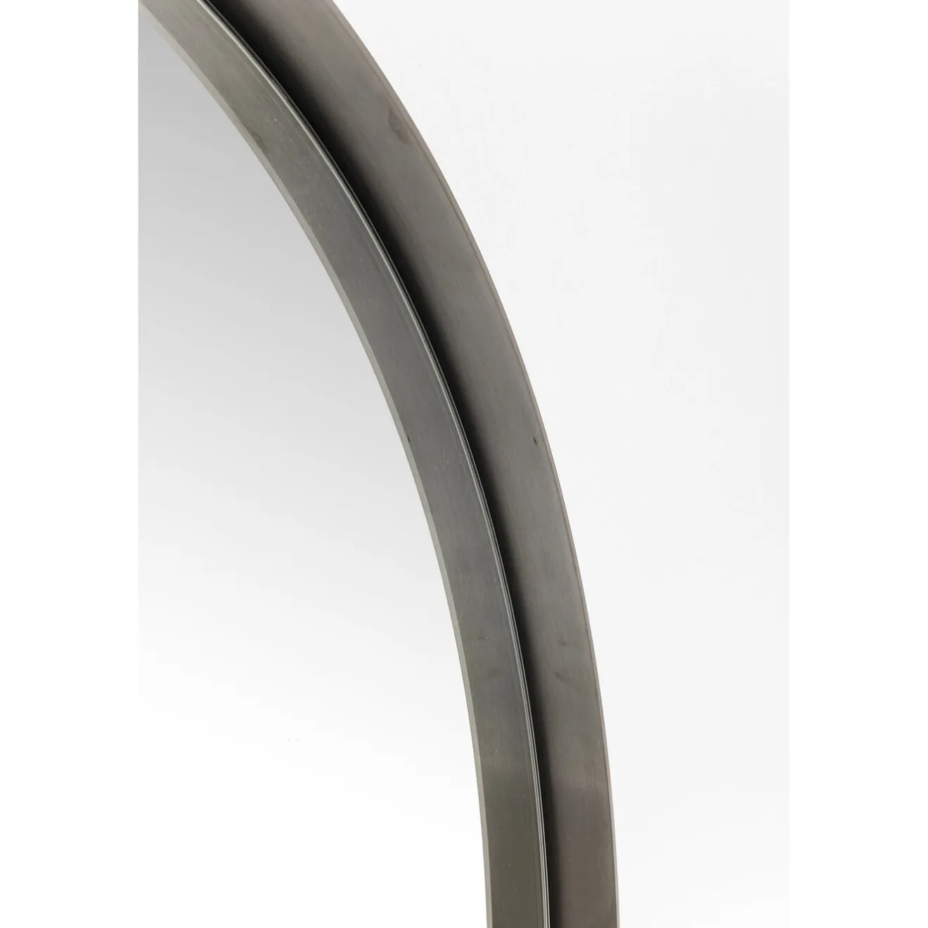 KARE Design Miroirs Muraux|Miroir Curve Rond Acier Nature O100Cm