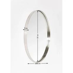 KARE Design Miroirs Muraux|Miroir Curve Rond Inox O100Cm