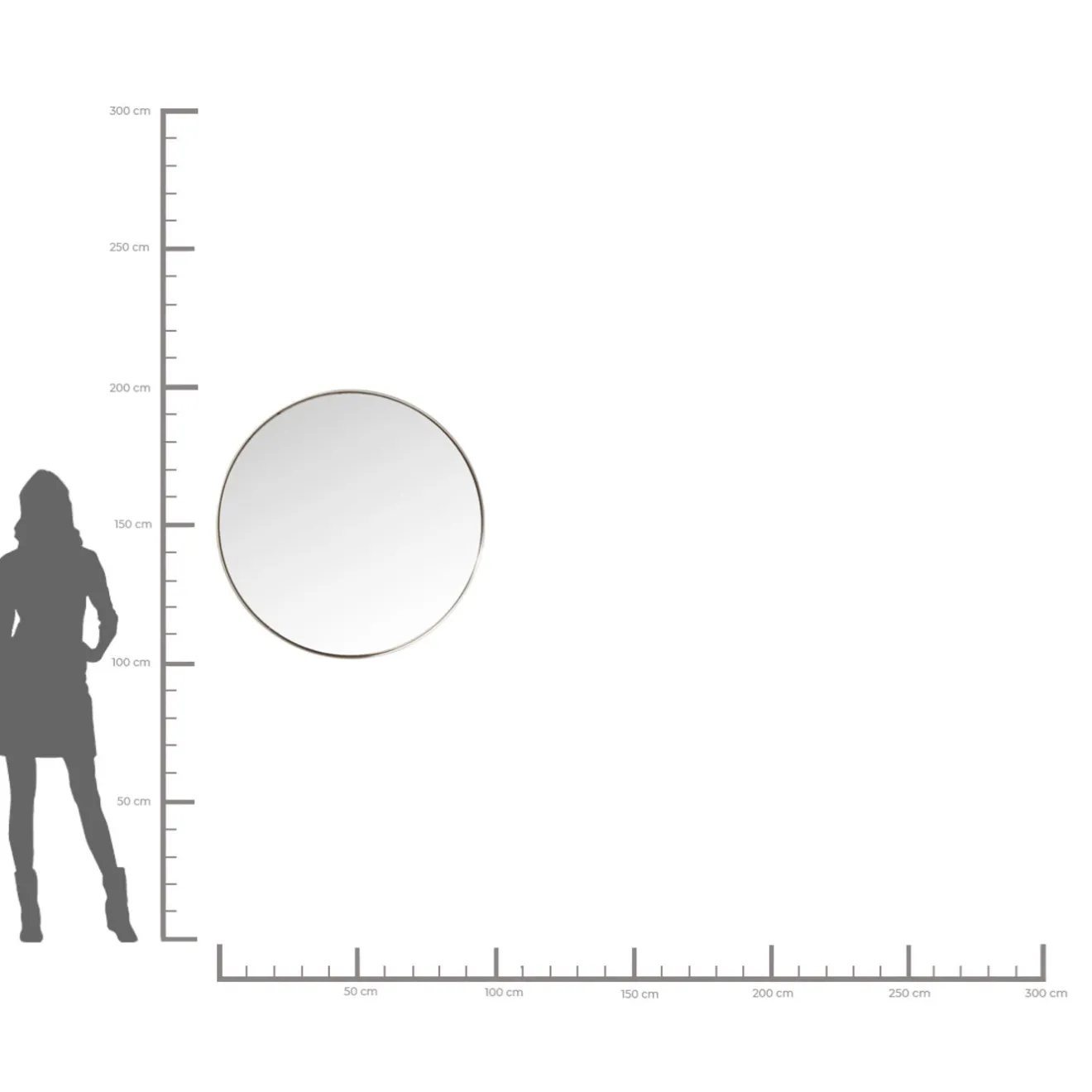 KARE Design Miroirs Muraux|Miroir Curve Rond Inox O100Cm