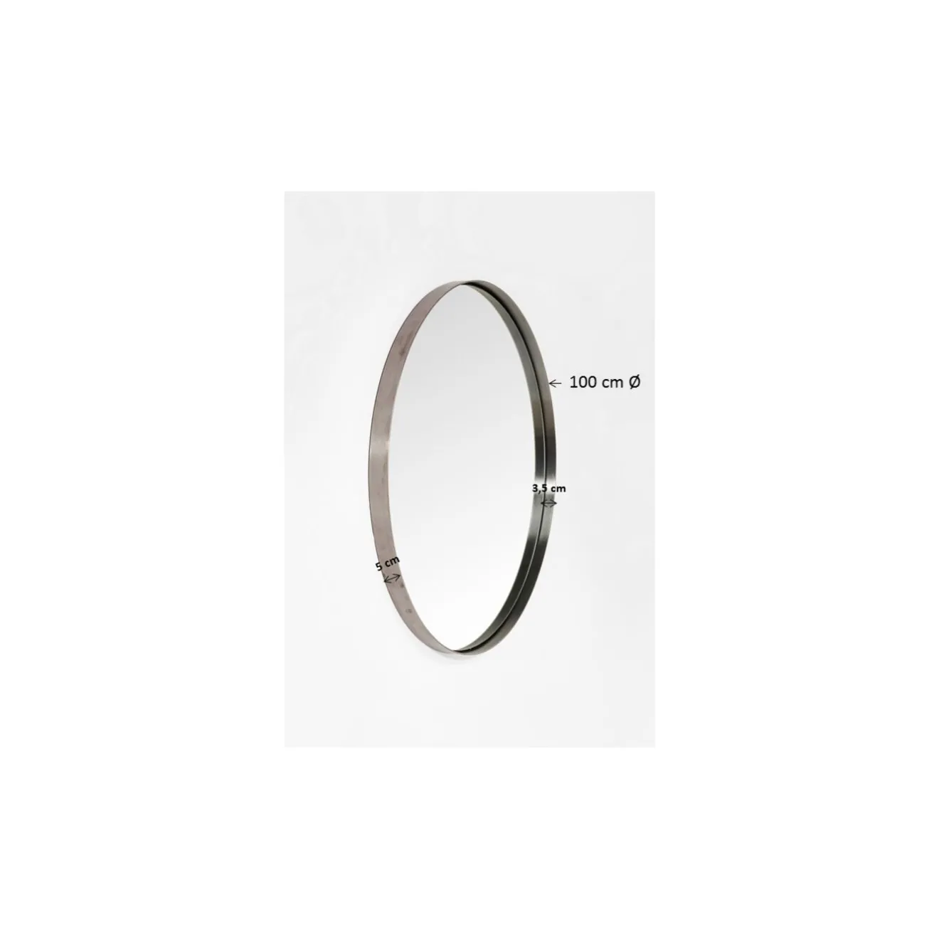 KARE Design Miroirs Muraux|Miroir Curve Rond Laiton O100Cm