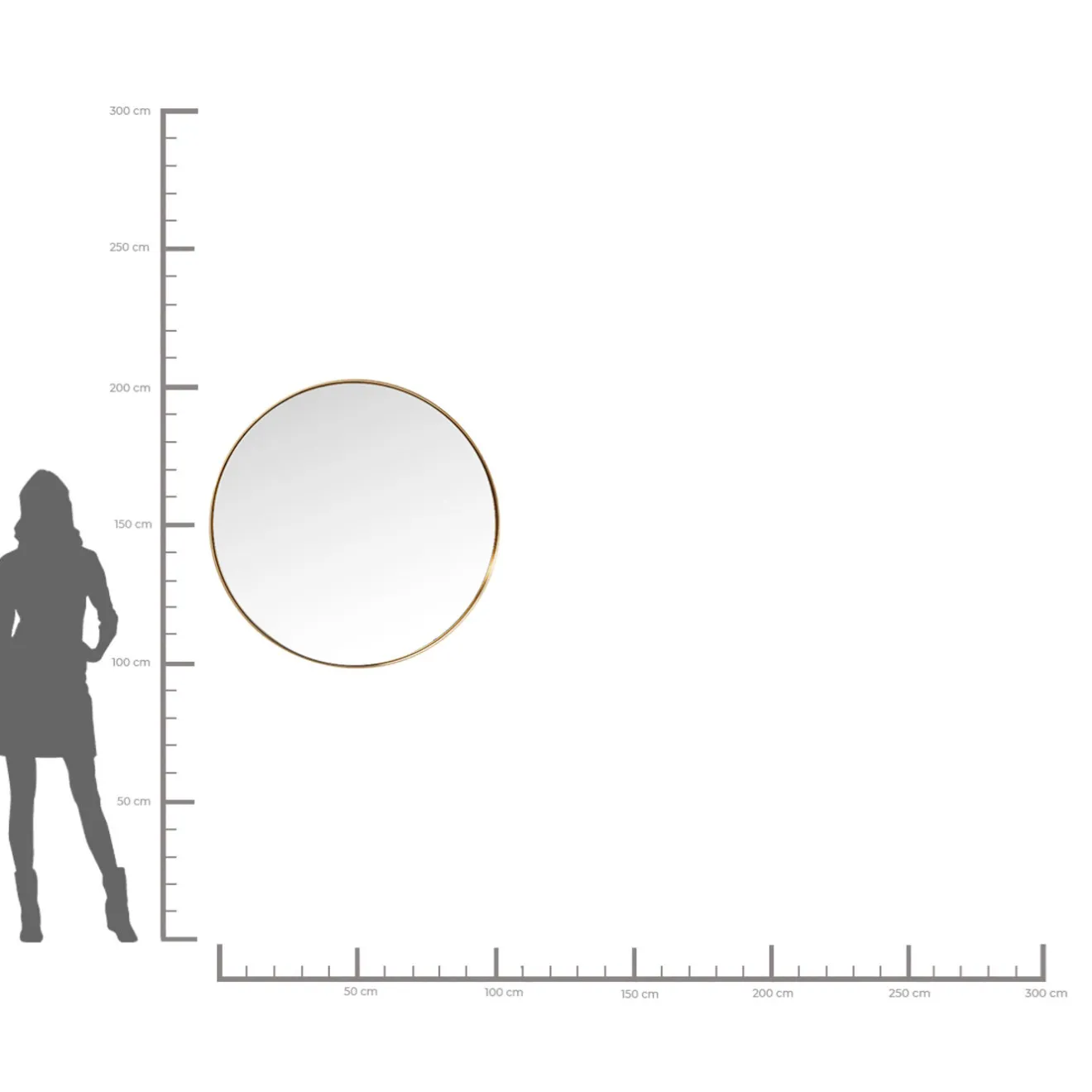 KARE Design Miroirs Muraux|Miroir Curve Rond Laiton O100Cm