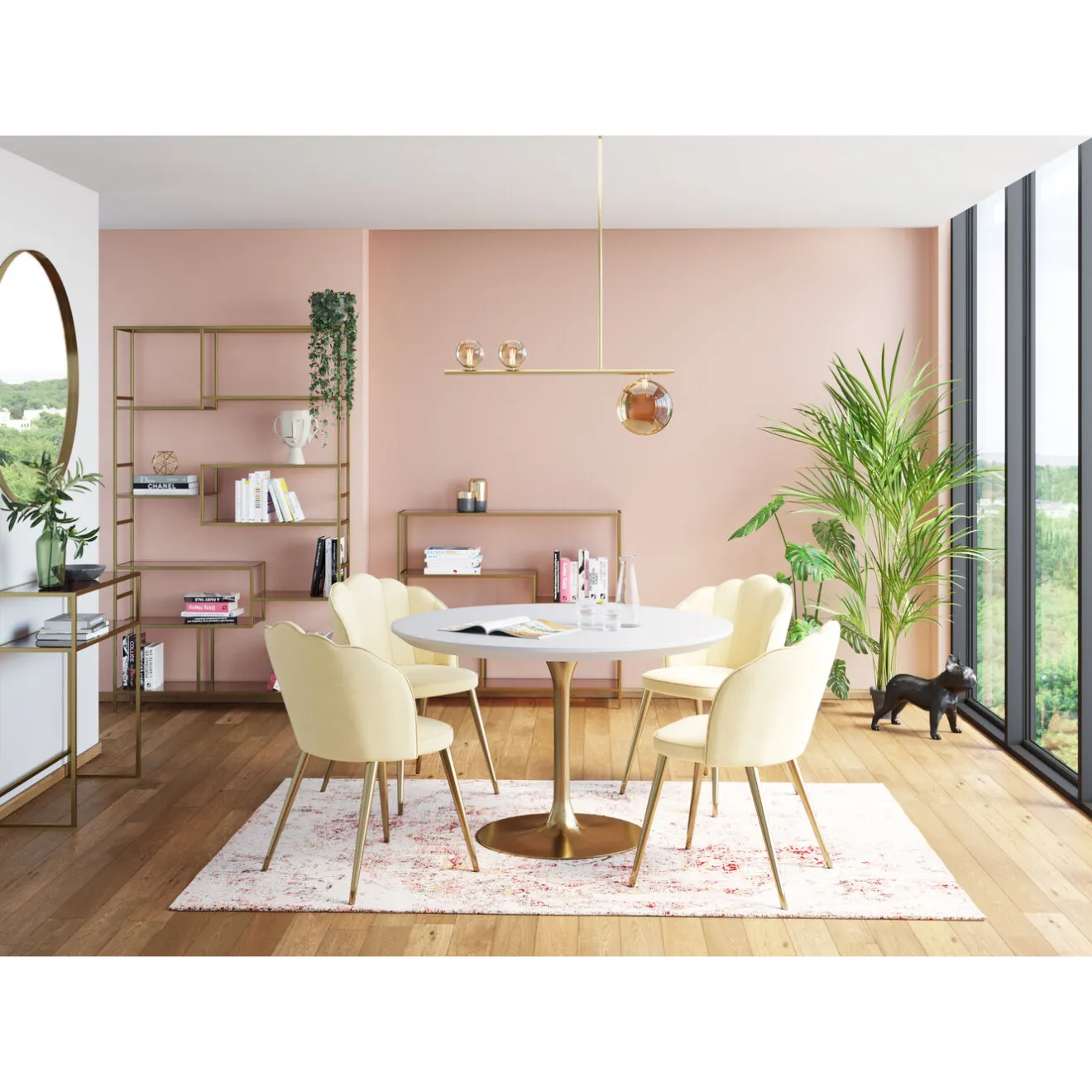 KARE Design Miroirs Muraux|Miroir Curve Rond Laiton O100Cm