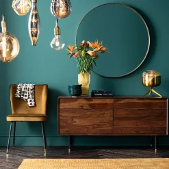 KARE Design Miroirs Muraux|Miroir Curve Rond Laiton O100Cm