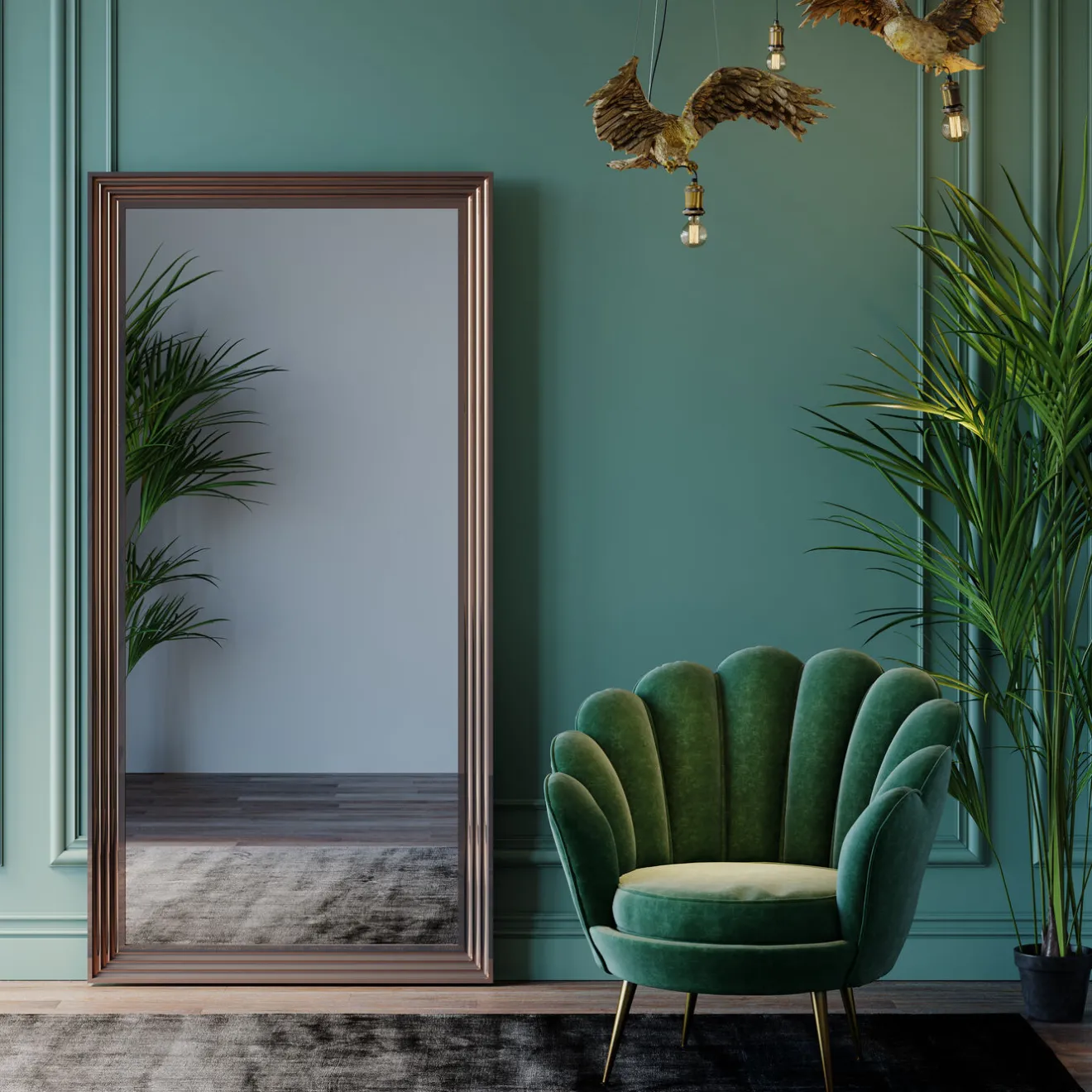 KARE Design Miroirs Muraux|Miroir Frame Eve Argente 180X90Cm