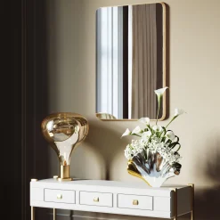 KARE Design Miroirs Muraux|Miroir Jetset Carre Dore 94X64Cm