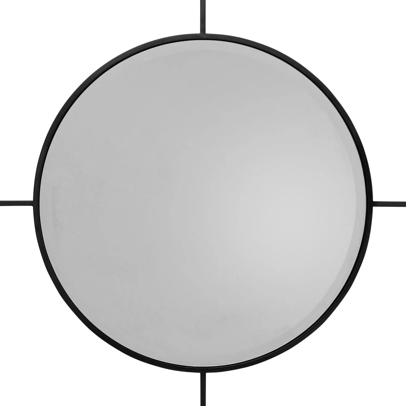 KARE Design Miroirs Muraux|Miroir Mural Stanford Frame Noir Mat O90Cm