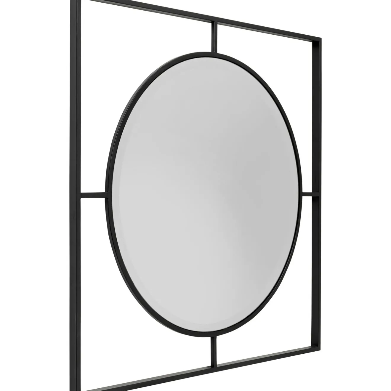 KARE Design Miroirs Muraux|Miroir Mural Stanford Frame Noir Mat O90Cm