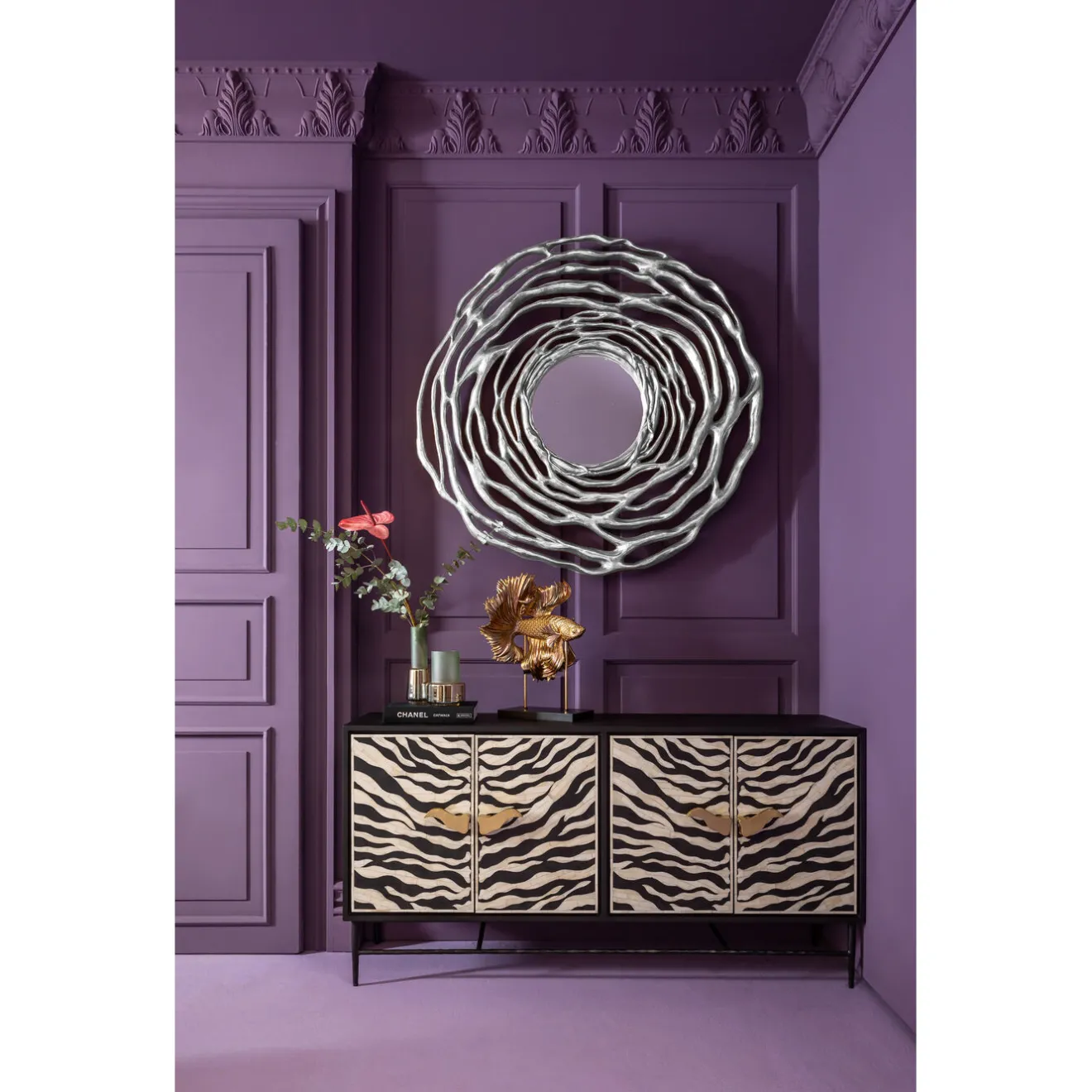 KARE Design Miroirs Muraux|Miroir Mural Twiggy Argente O121Cm