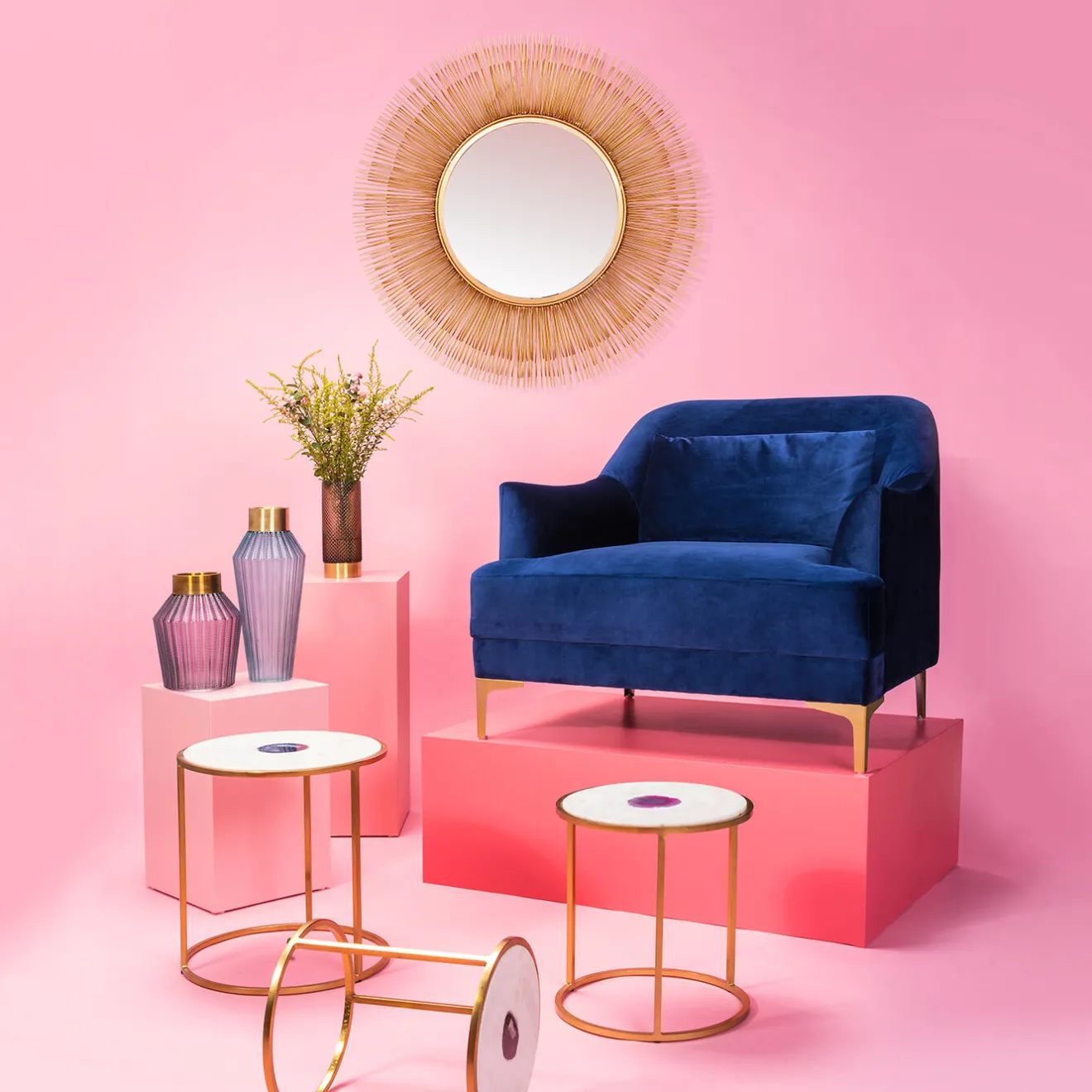 KARE Design Miroirs Muraux|Miroir Sunburst Tre Dore O87Cm