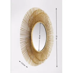 KARE Design Miroirs Muraux|Miroir Sunburst Tre Dore O87Cm