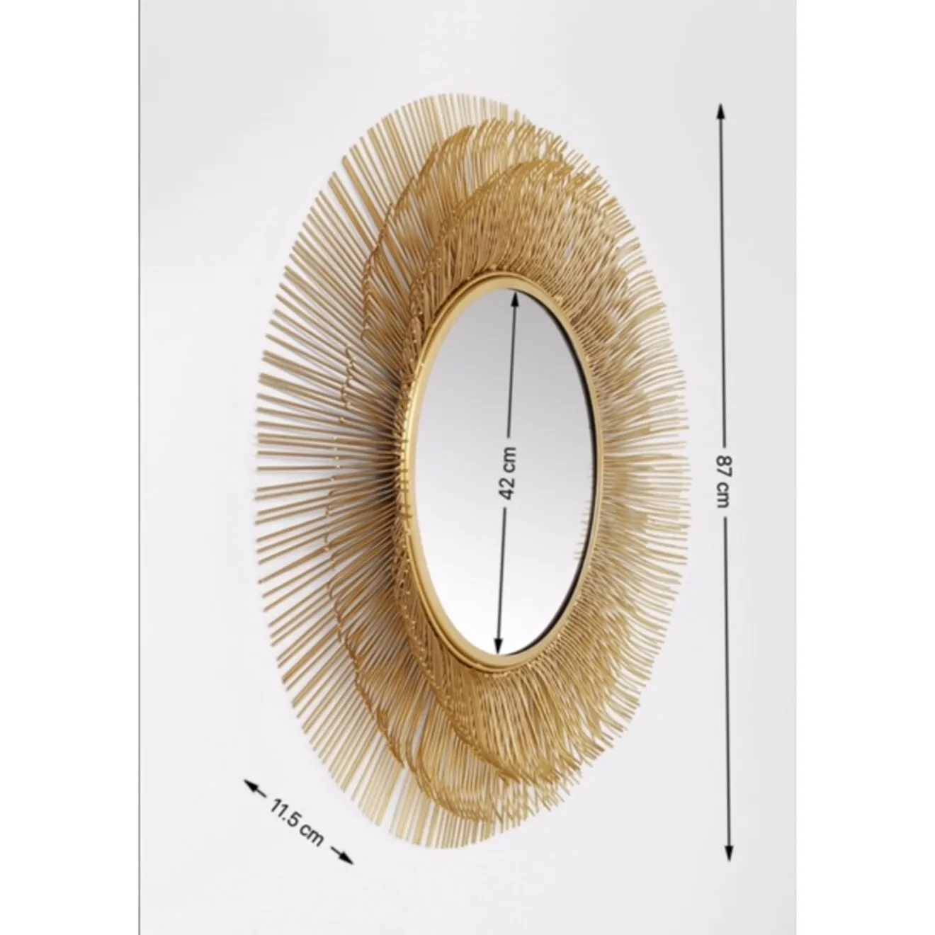 KARE Design Miroirs Muraux|Miroir Sunburst Tre Dore O87Cm