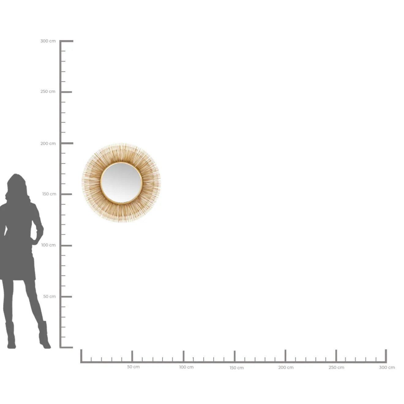 KARE Design Miroirs Muraux|Miroir Sunburst Tre Dore O87Cm