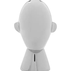 KARE Design Objets Déco|Objet Décoratif Abstract Face Argente 22Cm