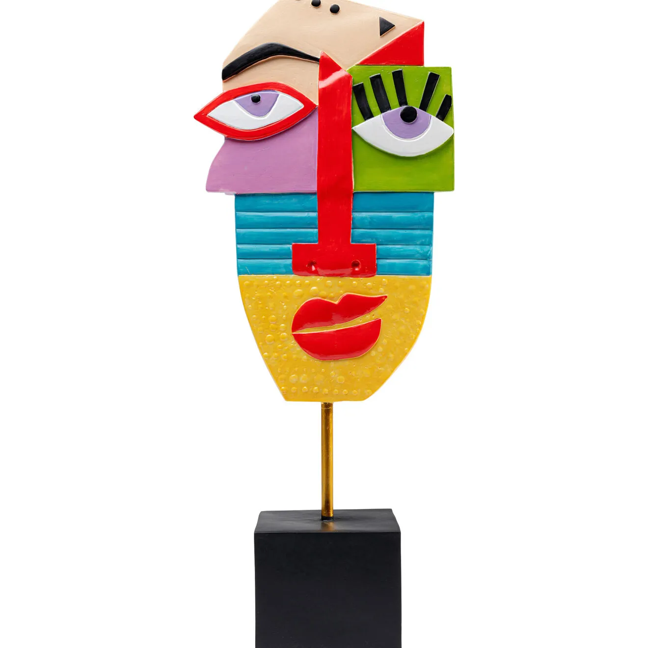 KARE Design Objets Déco|Objet Décoratif Abstract Face Multicolour 52