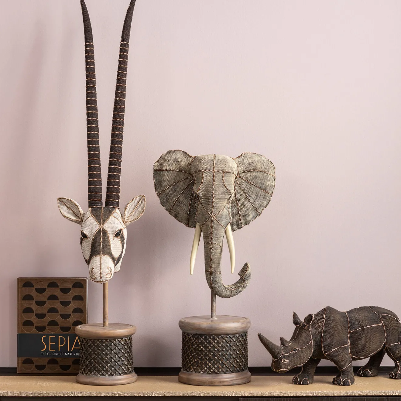 KARE Design Objets Déco|Objet Décoratif Antelope Head Pearls Gm