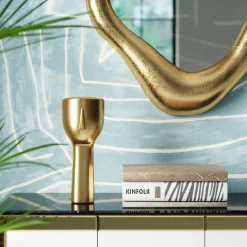 KARE Design Objets Déco|Objet Décoratif Golden Face 36Cm