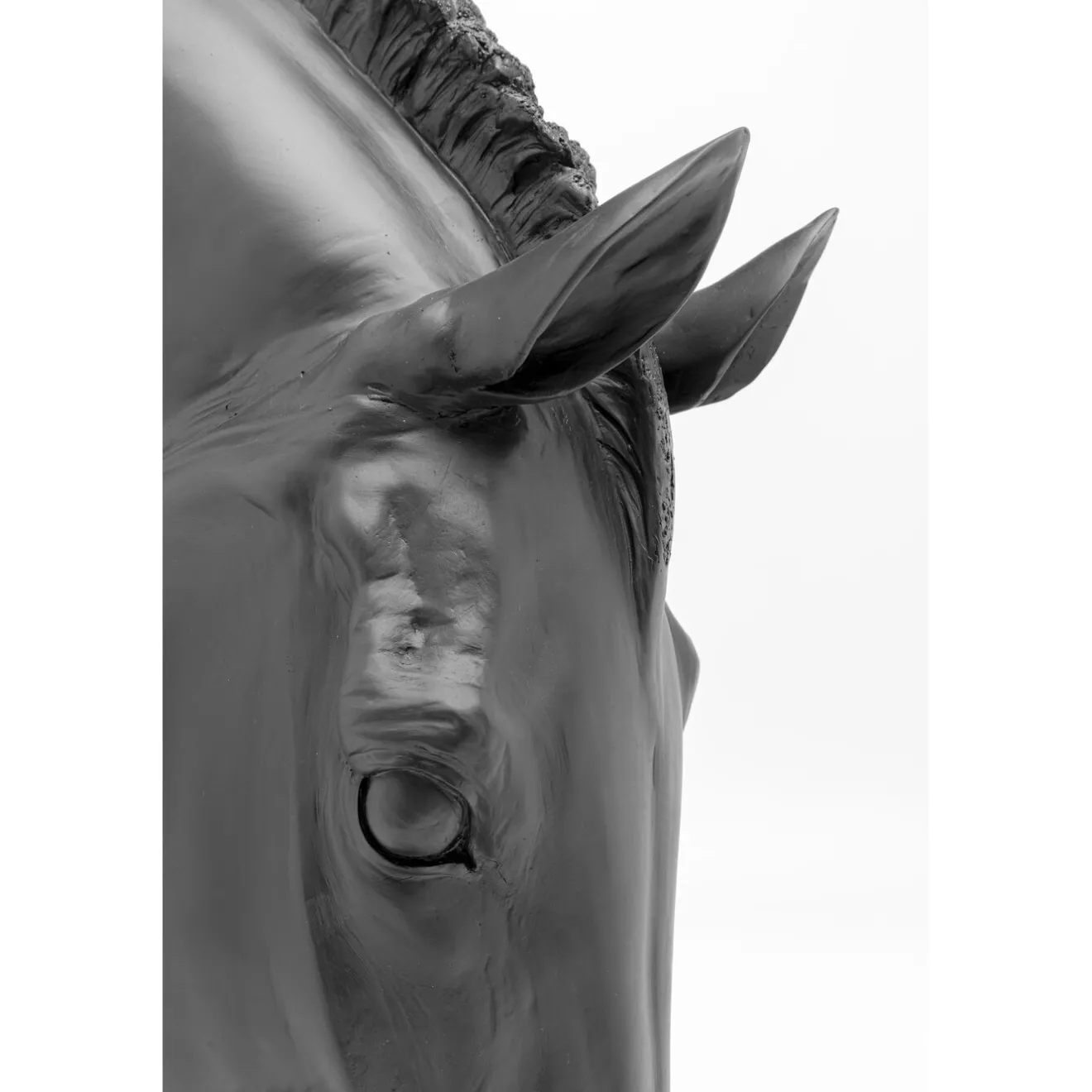 KARE Design Objets Déco|Objet Décoratif Horse Face Noir 72Cm