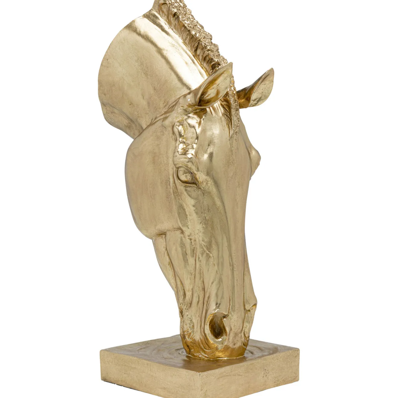KARE Design Objets Déco|Objet Décoratif Horse Face Dore 72Cm
