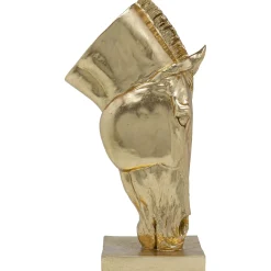 KARE Design Objets Déco|Objet Décoratif Horse Face Dore 57Cm