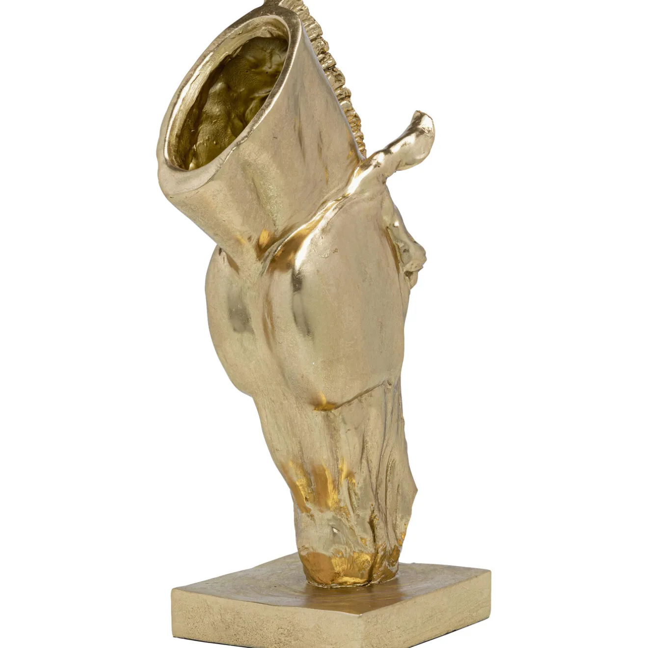 KARE Design Objets Déco|Objet Décoratif Horse Face Dore 57Cm