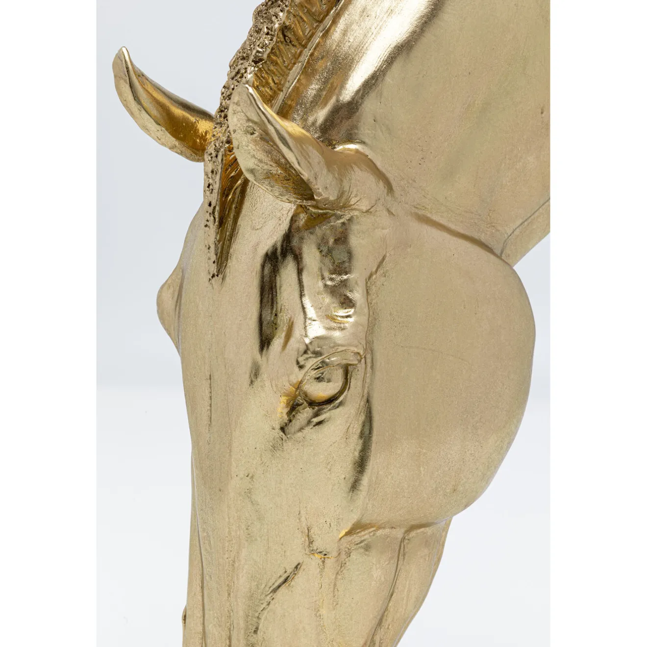 KARE Design Objets Déco|Objet Décoratif Horse Face Dore 57Cm