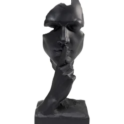 KARE Design Objets Déco|Objet Décoratif Quiet Face Noir 31Cm