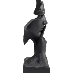 KARE Design Objets Déco|Objet Décoratif Quiet Face Noir 31Cm