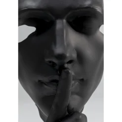 KARE Design Objets Déco|Objet Décoratif Quiet Face Noir 31Cm