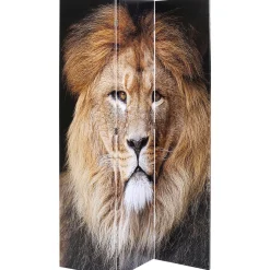 KARE Design Paravents|Paravent King Lion Vs Cat Girl 120X180