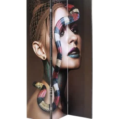 KARE Design Paravents|Paravent Royal Headdress Vs Snake Girl 120X180