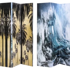 KARE Design Paravents|Paravent Triptychon Wave Vs Palms 120X180