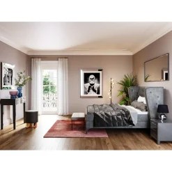 KARE Design Tables De Chevet|Petite Commode Luxury Push 2 Tiroirs Gris