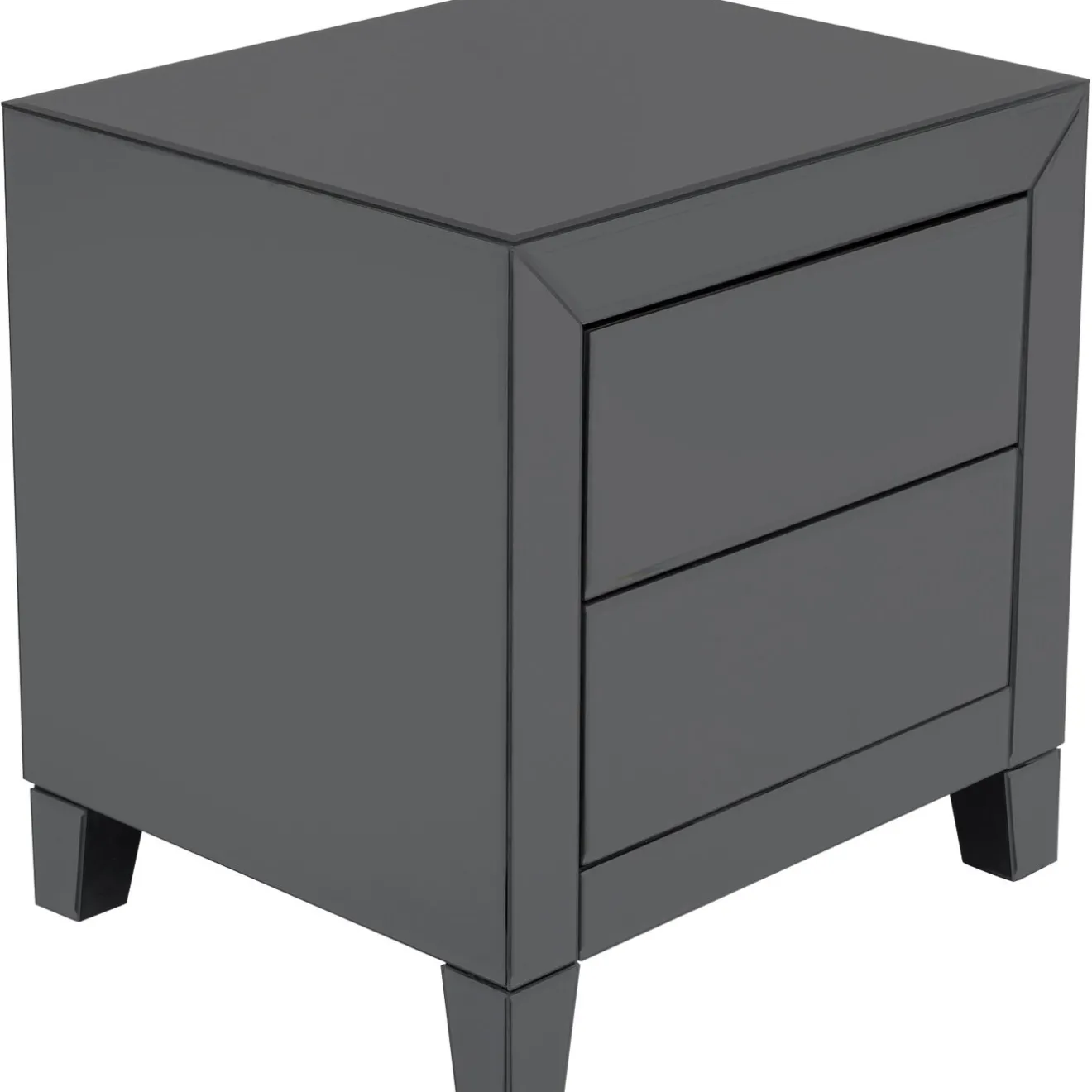 KARE Design Tables De Chevet|Petite Commode Luxury Push 2 Tiroirs Gris