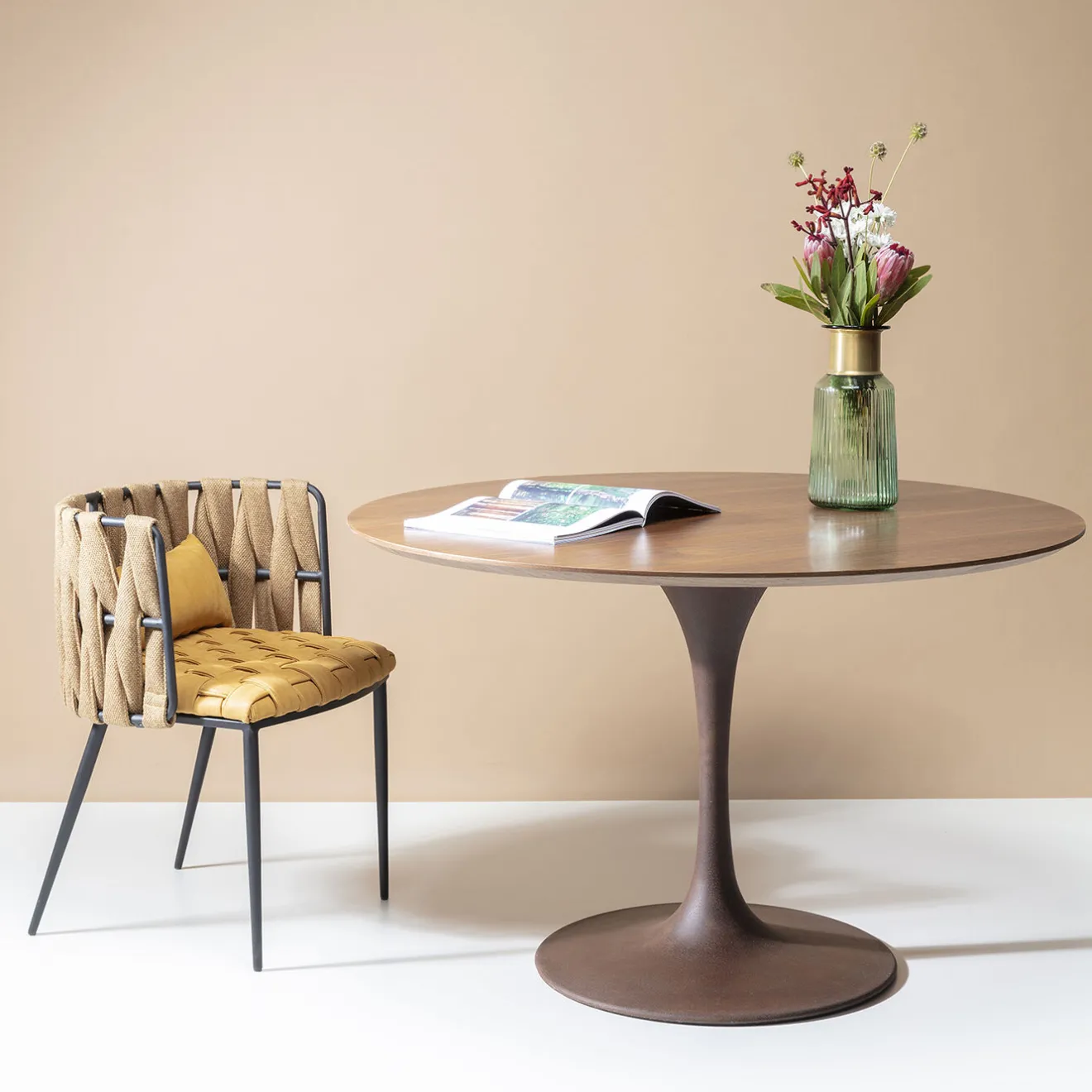 KARE Design Plateaux De Tables|Plateau De Table Invitation Rond Noyer O120Cm