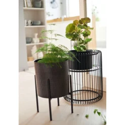 KARE Design Caches Pots|Porte-Plantes Wire Noir 44Cm