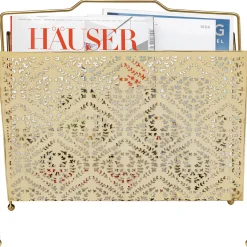 KARE Design Porte Revues|Porte-Revues Basket Dore Gm