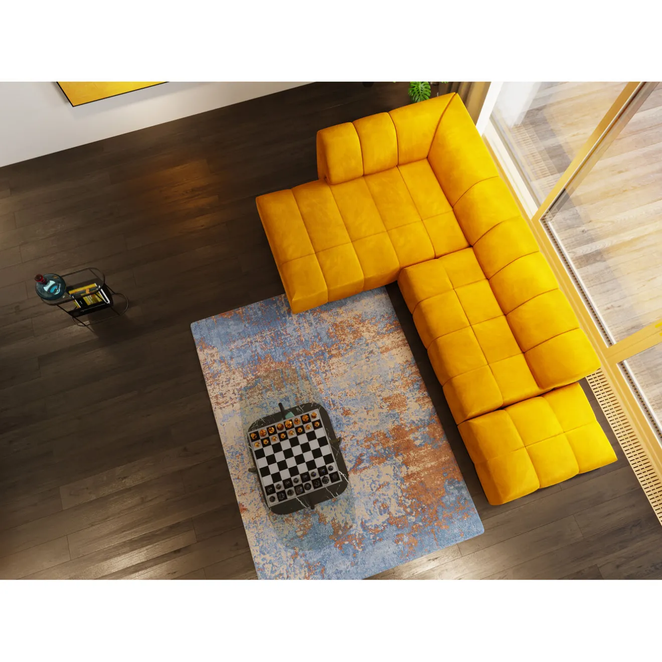 KARE Design Tabourets|Pouf Belami Velours Ambre