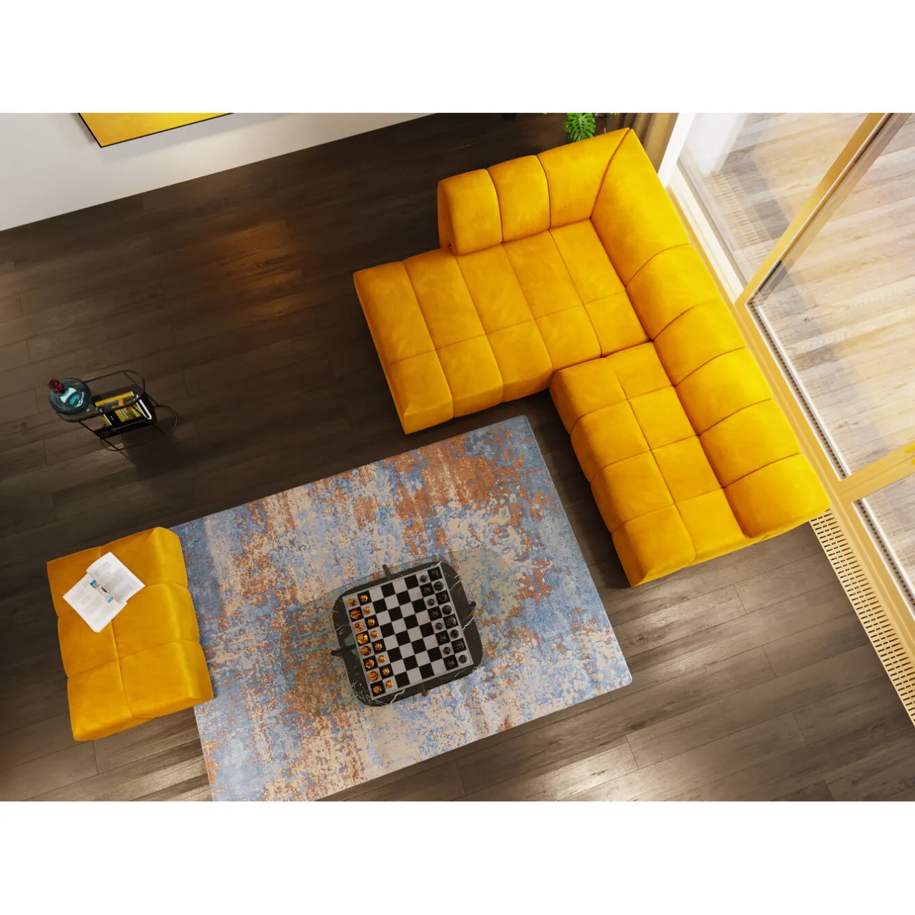 KARE Design Tabourets|Pouf Belami Velours Ambre