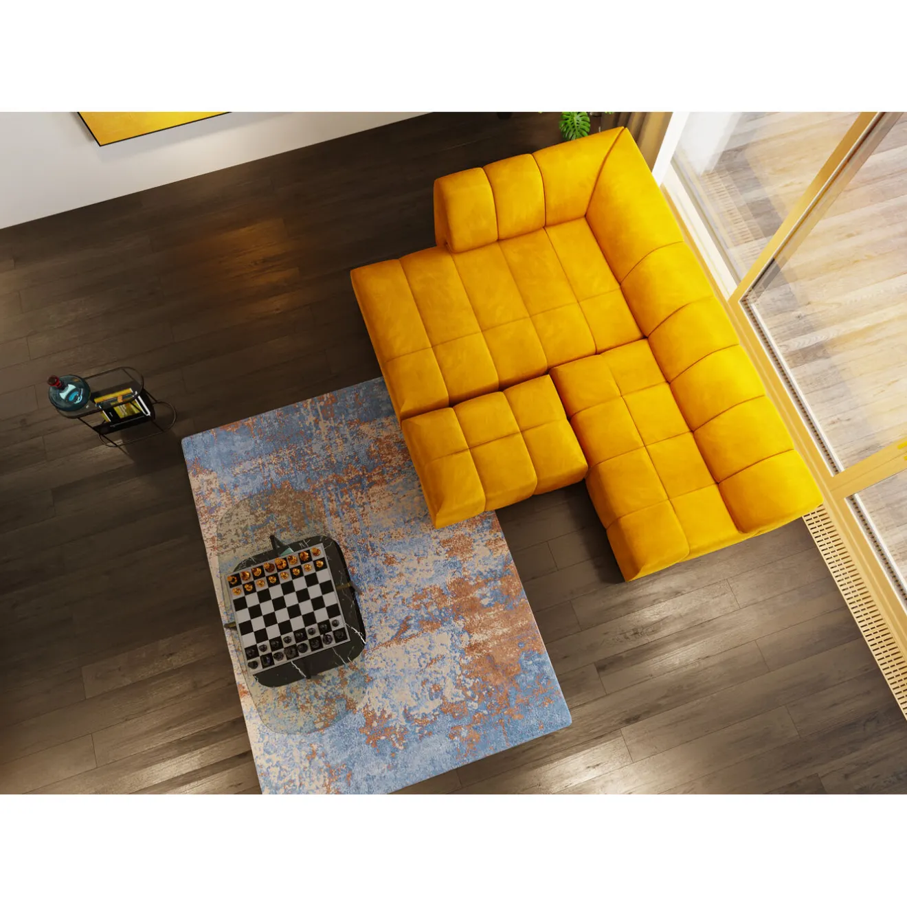 KARE Design Tabourets|Pouf Belami Velours Ambre